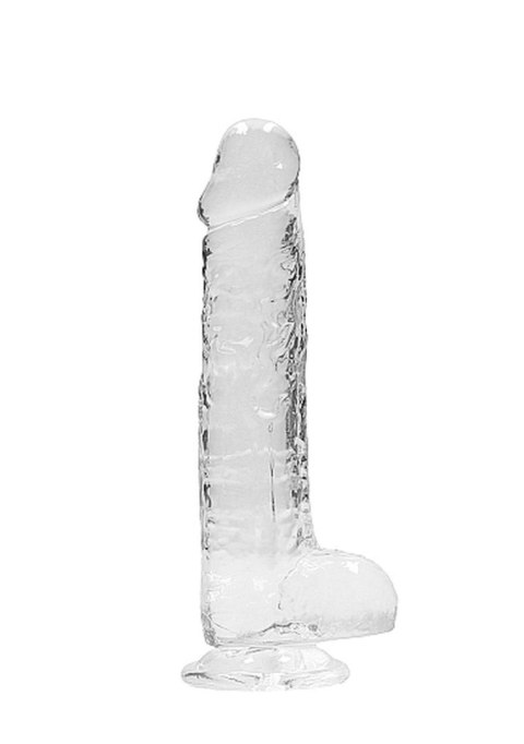 Realistyczne Dildo z Jądrami 20 cm - Transparentne