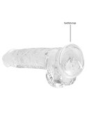 Realistyczne Dildo z Jądrami 20 cm - Transparentne
