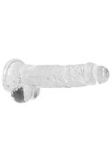 Realistyczne Dildo z Jądrami 20 cm - Transparentne