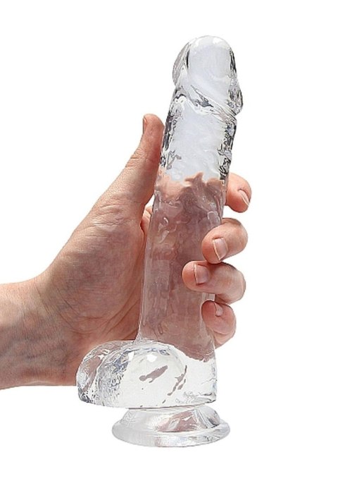 Realistyczne Dildo z Jądrami 20 cm - Transparentne