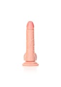 Realistyczne Zakrzywione Dildo z Moszną i Przyssawką - 18 cm
