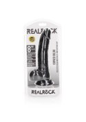Zakrzywione realistyczne dildo z moszną i przyssawką – 20,5 cm