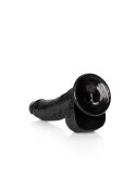 Zakrzywione realistyczne dildo z moszną i przyssawką – 20,5 cm