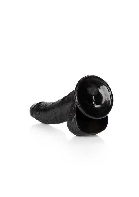 Zakrzywione realistyczne dildo z moszną i przyssawką – 20,5 cm