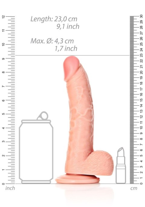 Realistyczne Dildo z Moszną i Przyssawką – Idealnie Zakrzywione do Stymulacji Punktu G (20,5 cm)