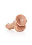 Realistyczne Zakrzywione Dildo z Jądrami i Przyssawką – 20,5 cm