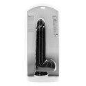 Ogromne Dildo Proste z Jądrami 35,5 cm - Czarny