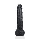 Ogromne Dildo Proste z Jądrami 35,5 cm - Czarny