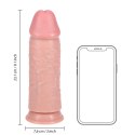 RealRock Extra Grube Proste Dildo bez Jąder 23 cm - Cieliste