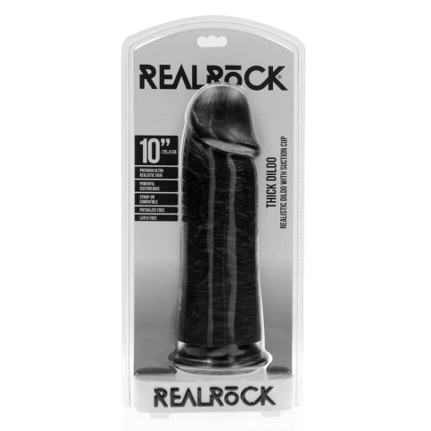 Dildo Realistyczne Proste, Ekstra Grube, 25,4 cm – Czarny
