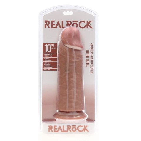 Masywne Dildo Proste RealRock 25,4 cm – Cieliste