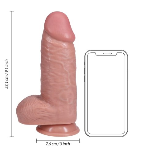 RealRock Extra Grube Dildo z Jądrami 23 cm