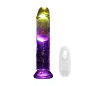 Wibrujące Dildo LED – Przezroczyste i Proste – 18 cm