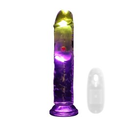 Wibrujące Dildo LED – Przezroczyste i Proste – 18 cm
