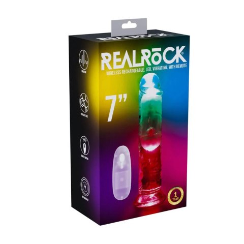 Wibrujące Dildo LED – Przezroczyste i Proste – 18 cm