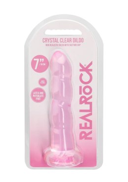 Dildo Crystal Clear o Wyrafinowanym Kształcie z Przyssawką – 17 cm