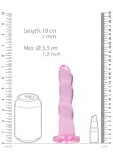 Dildo Crystal Clear o Wyrafinowanym Kształcie z Przyssawką – 17 cm