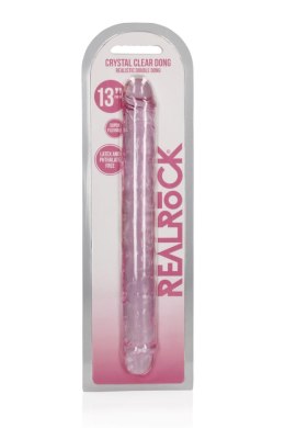 Realistyczne Podwójne Dildo Crystal Clear 34 cm