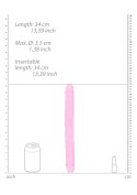 Realistyczne Podwójne Dildo Crystal Clear 34 cm