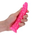 Smukłe, realistyczne dildo z przyssawką – świecące w ciemności – 15,5 cm