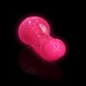 Smukłe, realistyczne dildo z przyssawką – świecące w ciemności – 15,5 cm