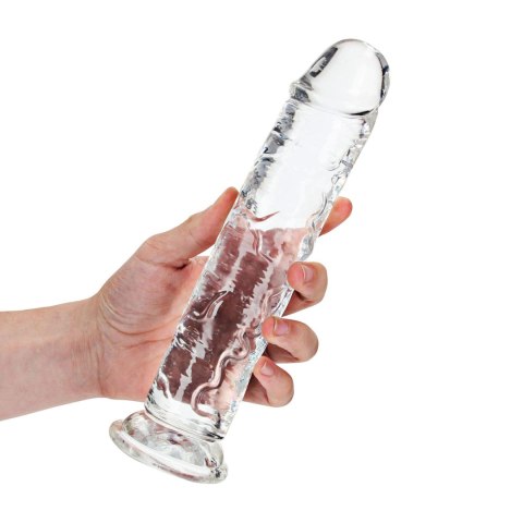 Przejrzyste realistyczne dildo z przyssawką dla głębokich doznań – 23 cm