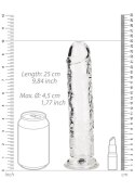 Przejrzyste realistyczne dildo z przyssawką dla głębokich doznań – 23 cm