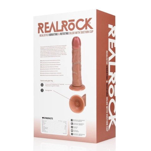 Realistyczne Dildo Wibrująco-Obrotowe o Zmysłowej Krzywiźnie – 20,5 cm – Cieliste