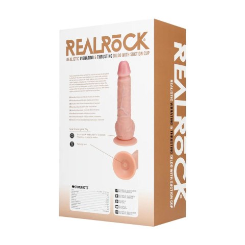 Realistyczne Dildo Wibrująco-Pulsacyjne z Jądrami RealRock® – 20,5 cm, Cieliste
