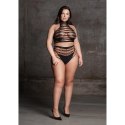 Carpo XLVI – Dwuczęściowy Komplet Plus Size: Crop Top z Wysokim Dekoltem i Majtki