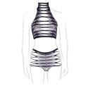 Carpo XLVI – Dwuczęściowy Komplet Plus Size: Crop Top z Wysokim Dekoltem i Majtki