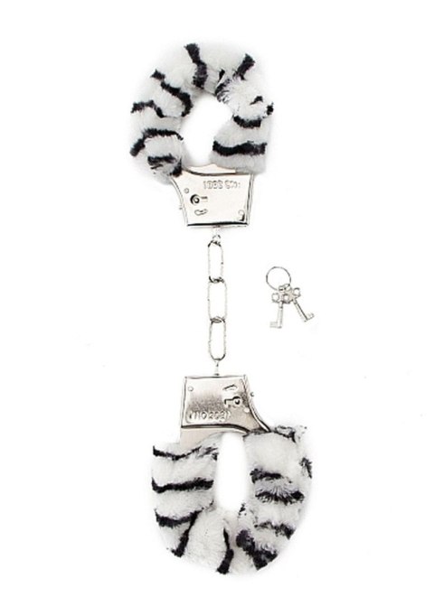 Futrzane Kajdanki Zebra
