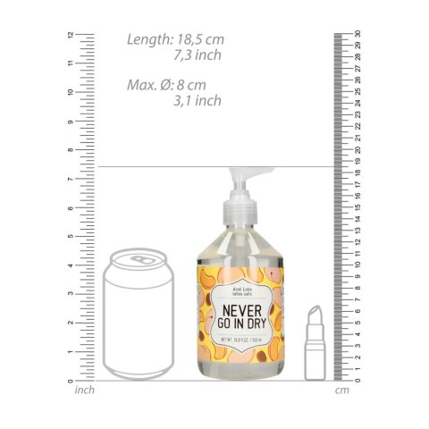 Nigdy Bez Nawilżenia - Lubrykant Analny na Bazie Wody - 500 ml