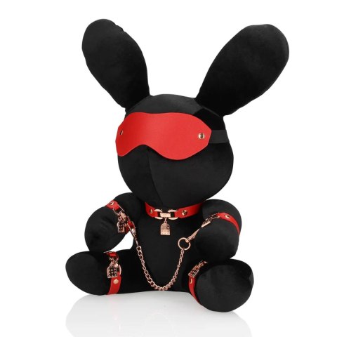 Aksamitny Królik Bondage - Duży - Czarny