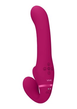 Ai - Bezramkowy Strap-on z Podwójną Wibracją i Stymulacją Falą Powietrza
