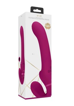 Ai - Bezramkowy Strap-on z Podwójną Wibracją i Stymulacją Falą Powietrza