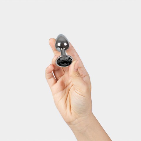 Czarny Biżuteryjny Metalowy Plug Analny S