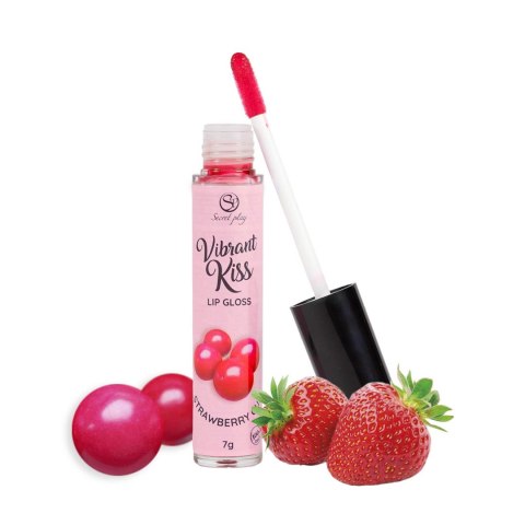 Wibrujący Błyszczyk Vibrant Kiss o Smaku Truskawkowej Gumy