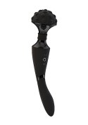 Elegancki Wibrator-Różdżka Shiatsu z Elastyczną Główką - Czarny