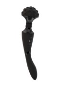 Elegancki Wibrator-Różdżka Shiatsu z Elastyczną Główką - Czarny