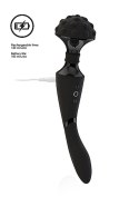 Elegancki Wibrator-Różdżka Shiatsu z Elastyczną Główką - Czarny