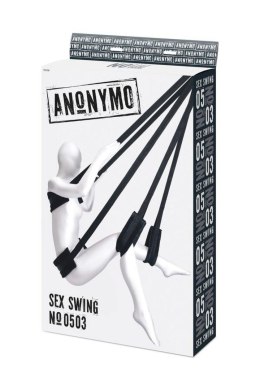 Luksusowa huśtawka erotyczna Anonymo, welurowa, czarna