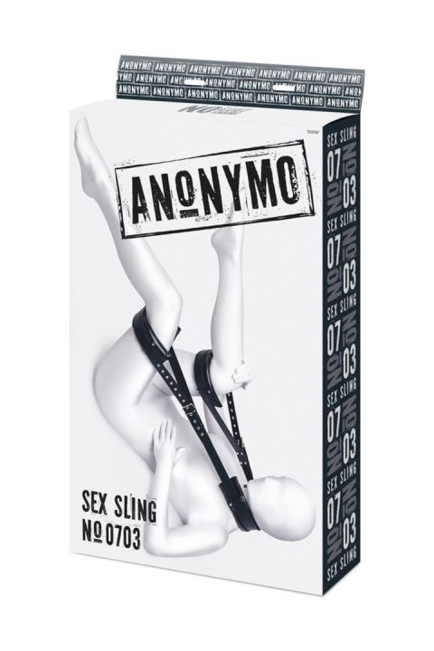 Anonymo: Pas Pozycjonujący ze Skóry PU, Czarny, 145 cm