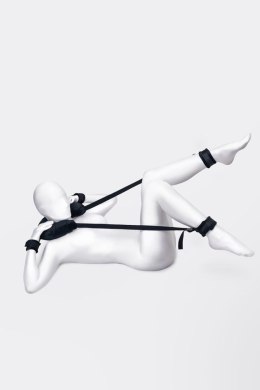 Welurowy Pas Unieruchamiający Anonymo z Poduszką, Czarny, 127 cm