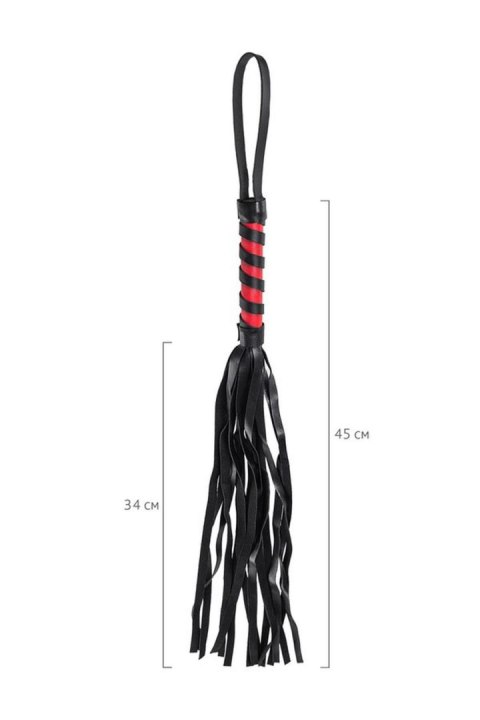 Anonymo Pejcz z ekoskóry, czarny, 45 cm