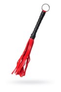 Flogger Anonymo z ekoskóry, czerwony, 28 cm