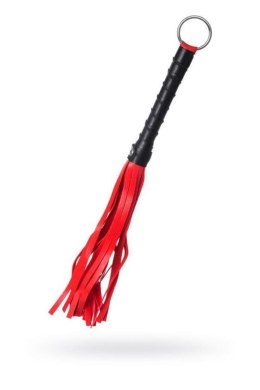 Flogger Anonymo z ekoskóry, czerwony, 28 cm