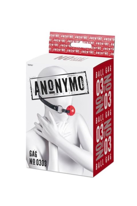 Anonymo - Knebel z tworzywa ABS, czerwony, 64 cm