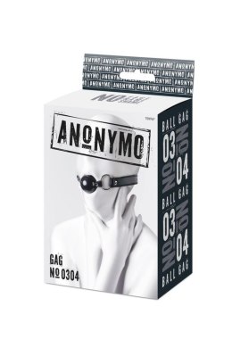 Knebel kulkowy Anonymo, TPR, czarny, 64 cm