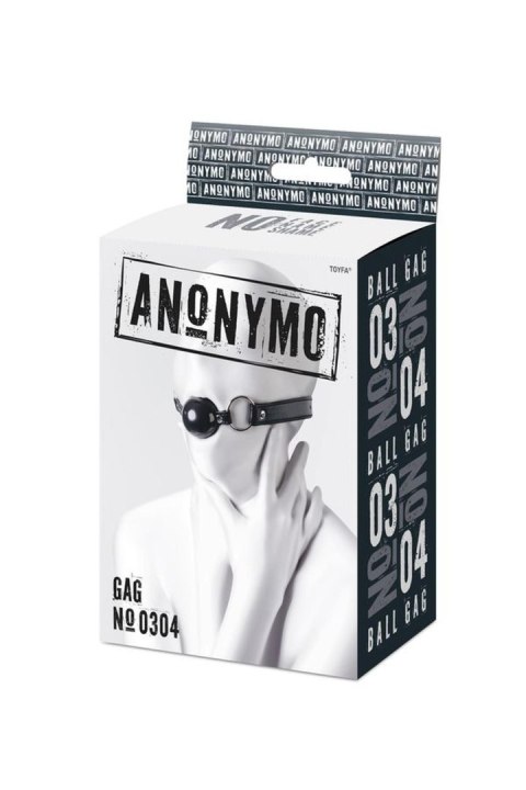 Knebel kulkowy Anonymo, TPR, czarny, 64 cm